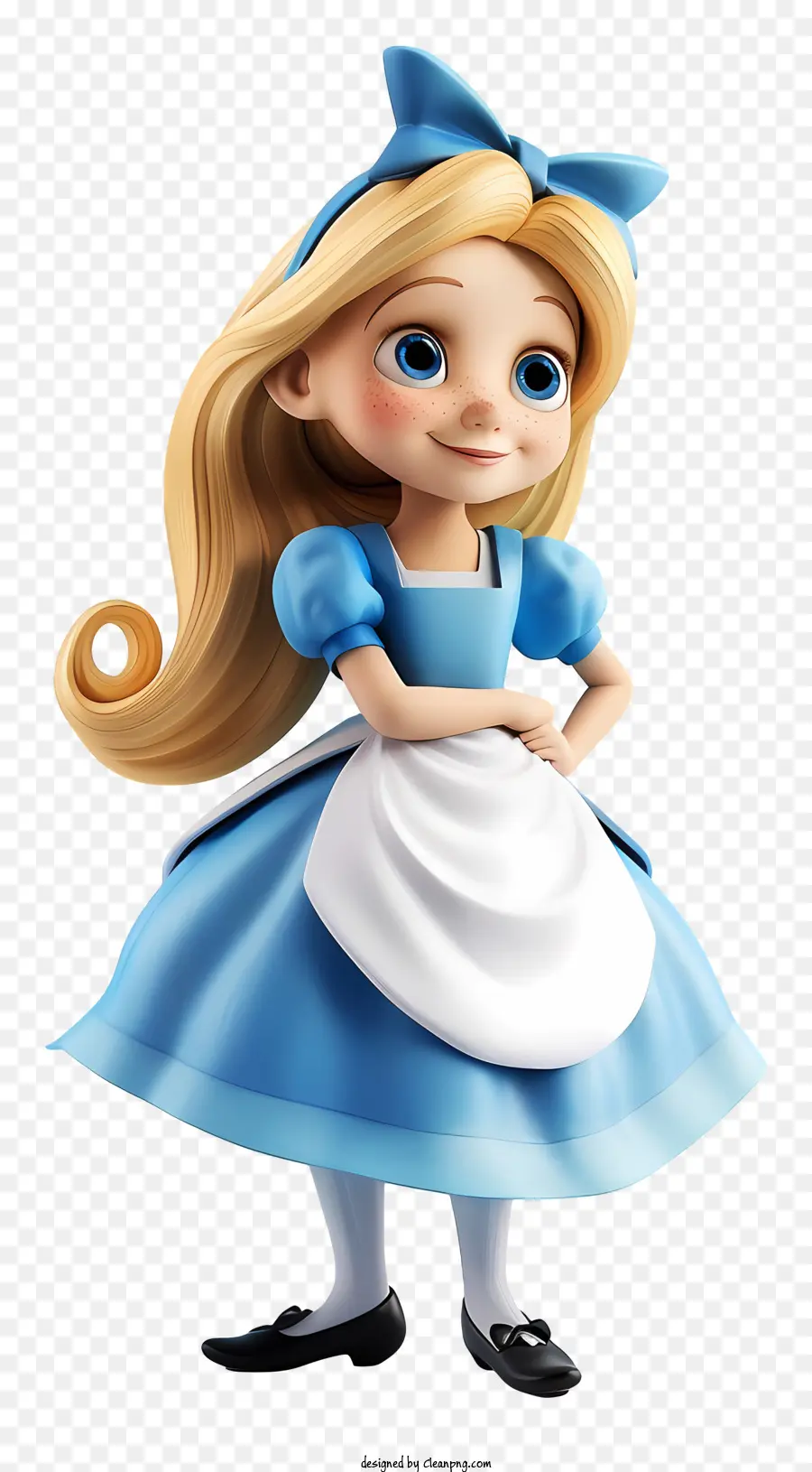 Alice Au Pays Des Merveilles，Fille Blonde En Robe Bleue PNG