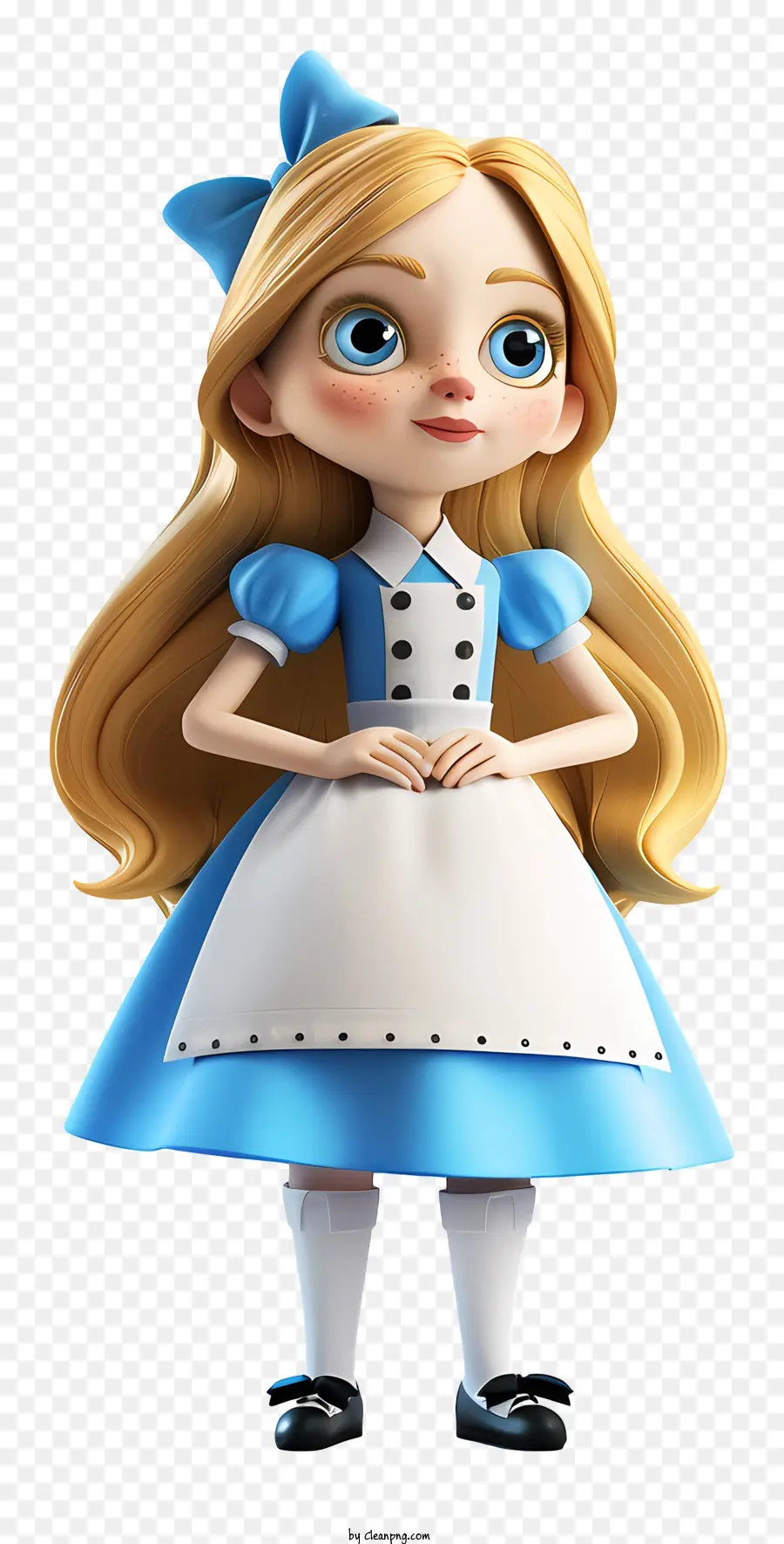 Alice Au Pays Des Merveilles，Fille Blonde En Robe Bleue PNG