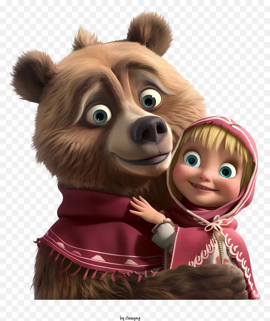 Macha Et L'ours，Fille PNG