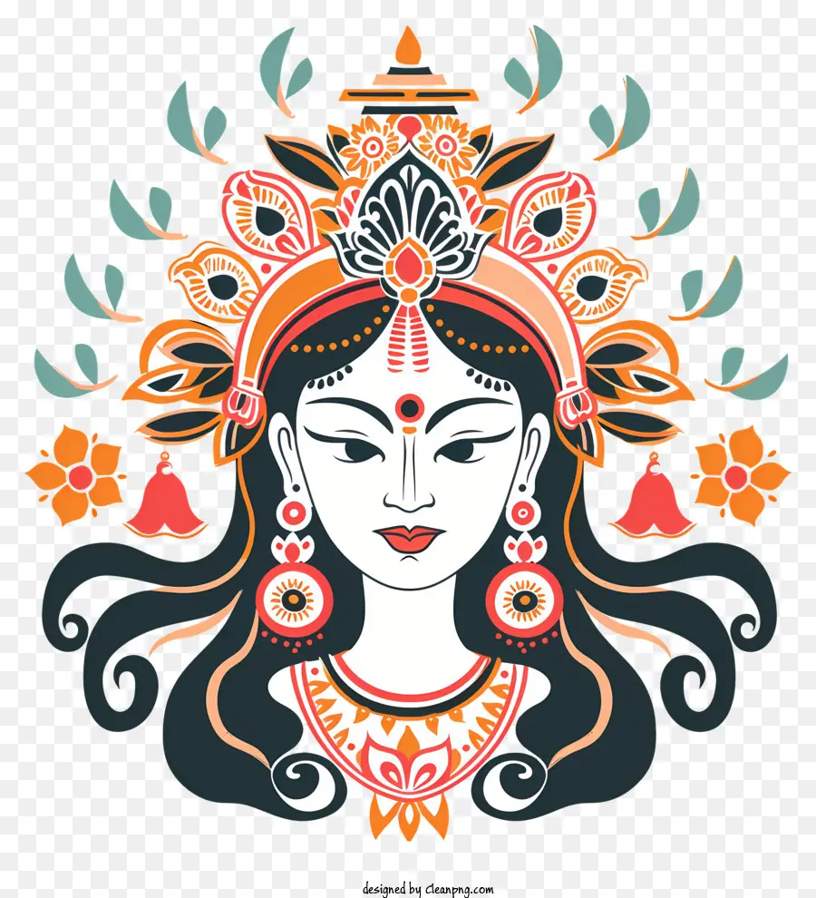 Durga Maa，Divinité Bleue PNG