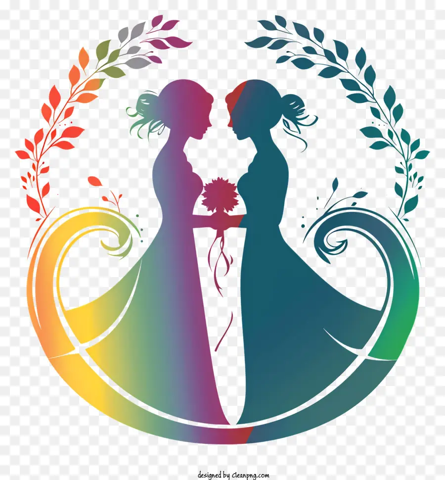 Cadre De Mariage Lgbt，Mariées Lesbiennes PNG