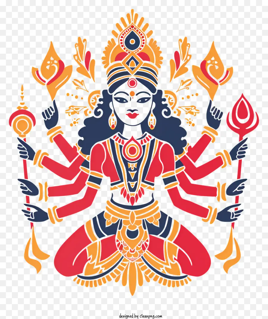 Durga Maa，Déesse Hindoue PNG