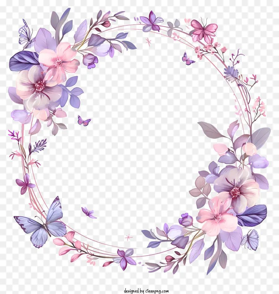 Mariage De Cadre，Couronne De Fleurs PNG