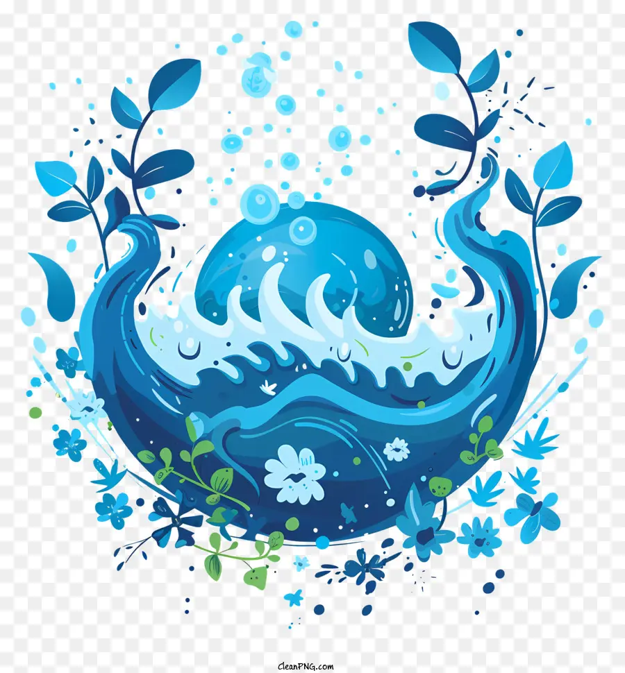 Journée Mondiale De L'eau，Éclaboussure D'eau Bleue PNG