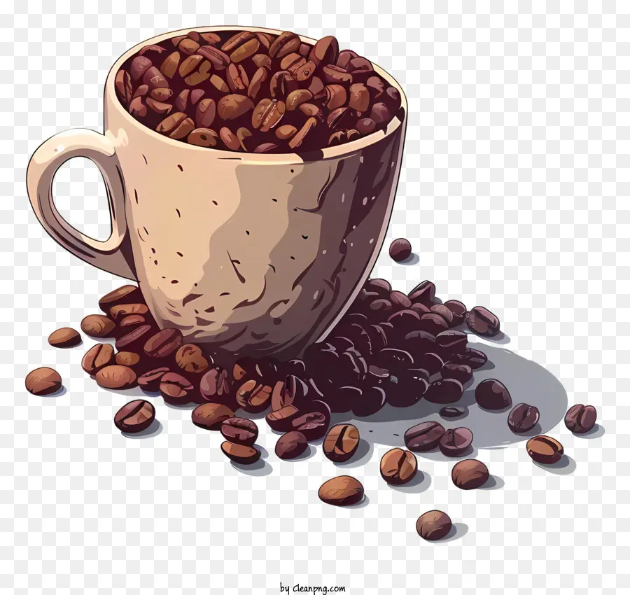 Les Grains De Café，Espresso PNG