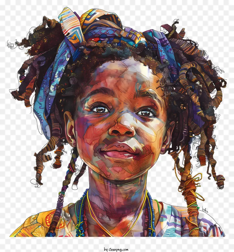 Jeune Fille Africaine，Afro PNG