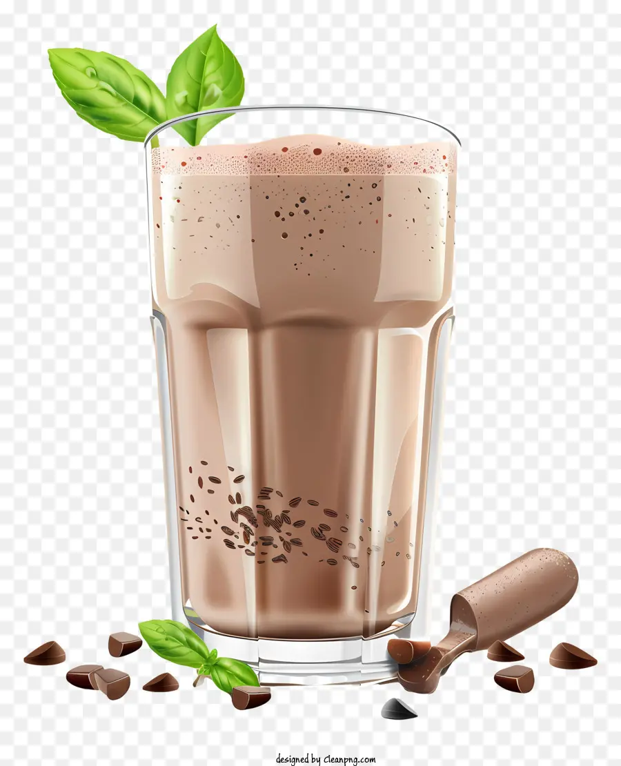 Shake De Protéine Végétalienne，Chocolat Au Lait PNG