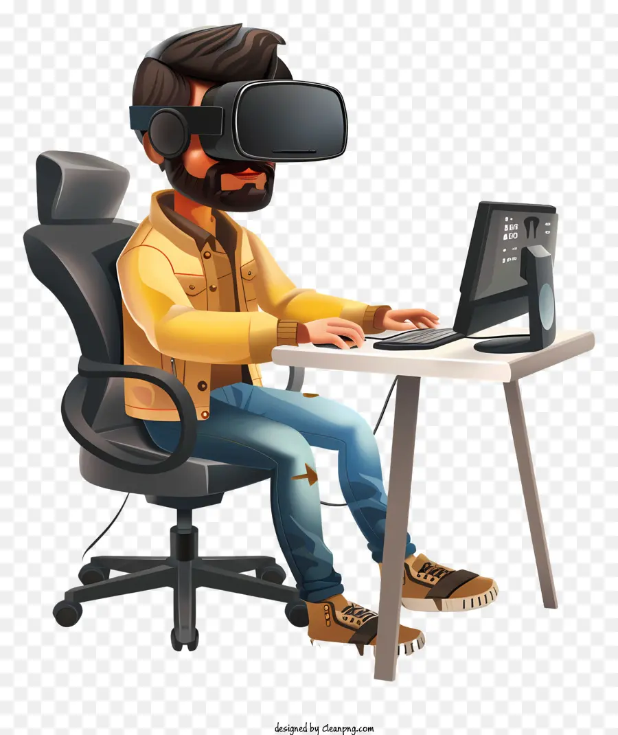 Porter Un Casque Vr，Personne Avec Casque Vr PNG