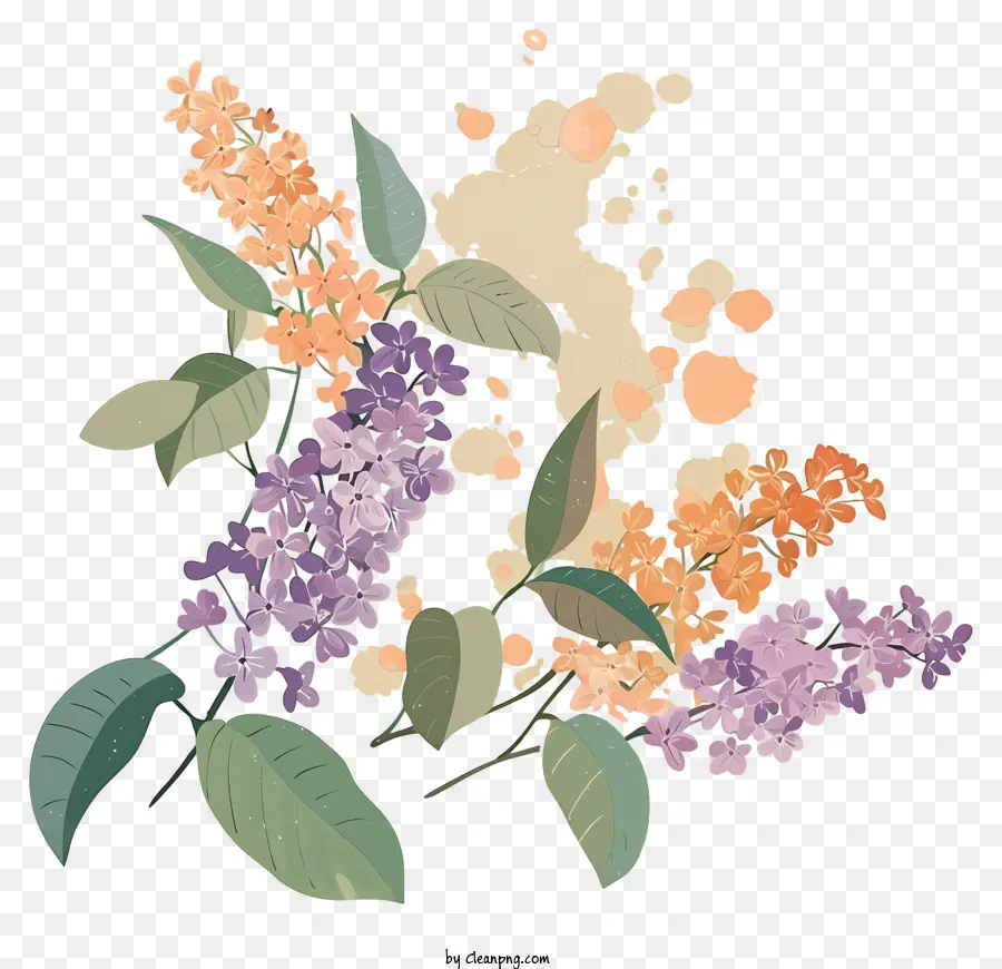 Fleurs Lilas，Fleurs PNG