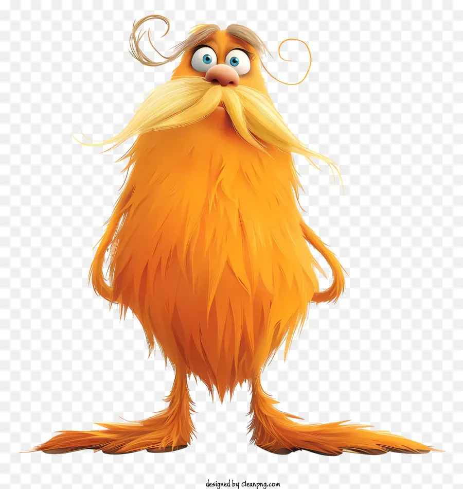 Lorax，Personnage Orange Poilu PNG