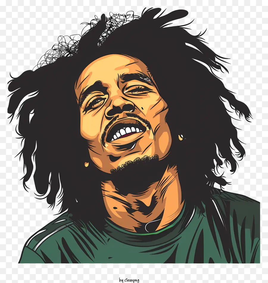 Bob Marley，Coiffure Afro PNG