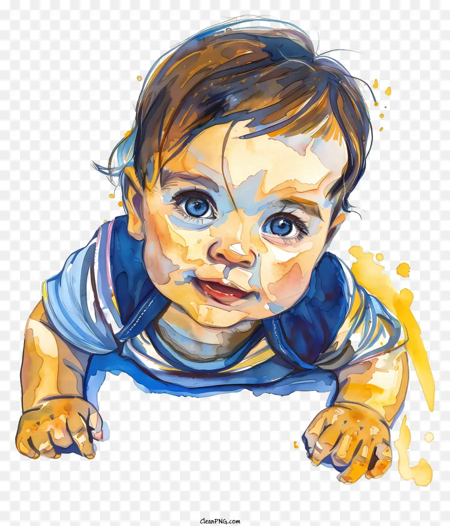 Bébé Bébé，Bébé Aquarelle PNG