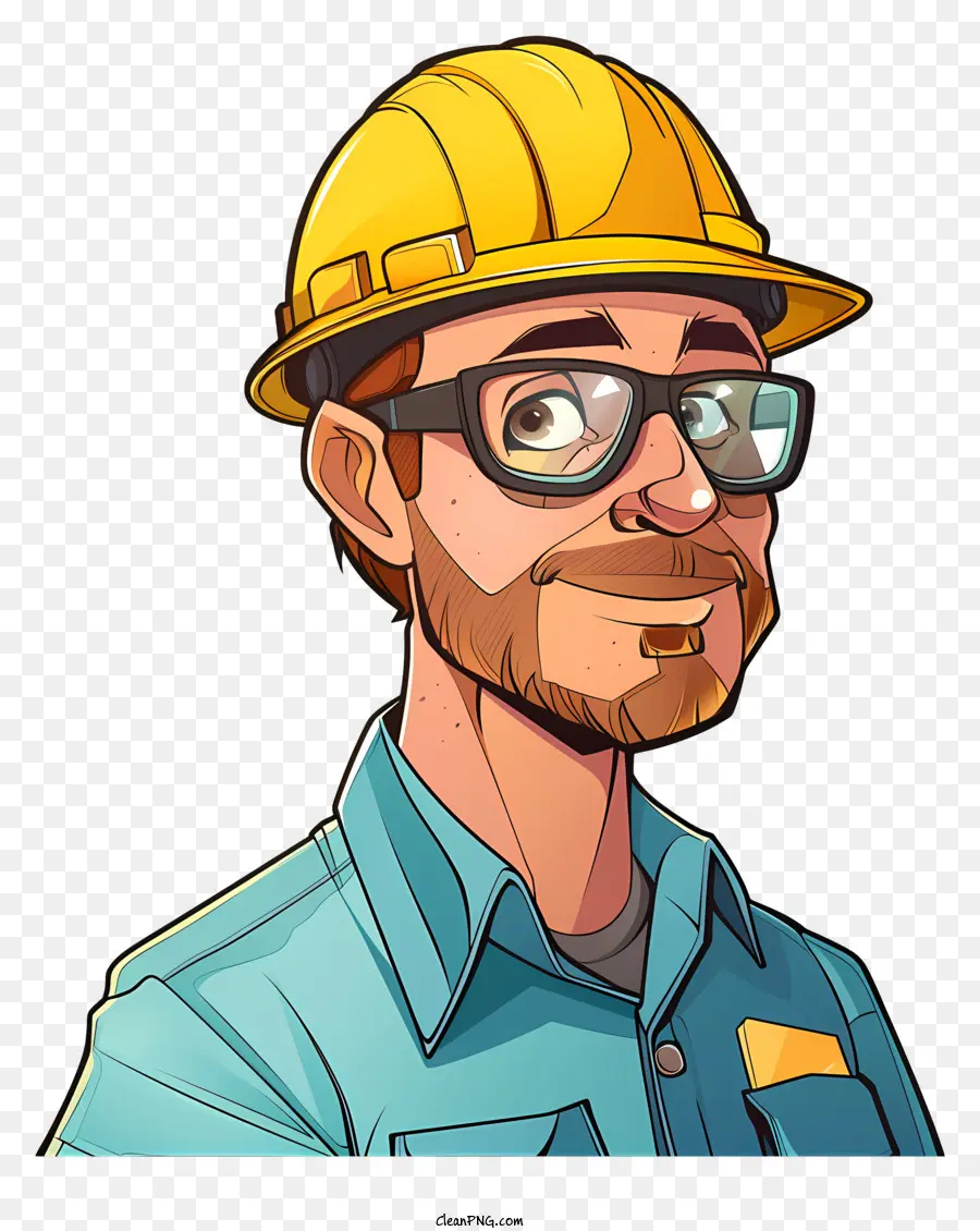 Ingénieur De Dessins Animés，Casque De Sécurité PNG