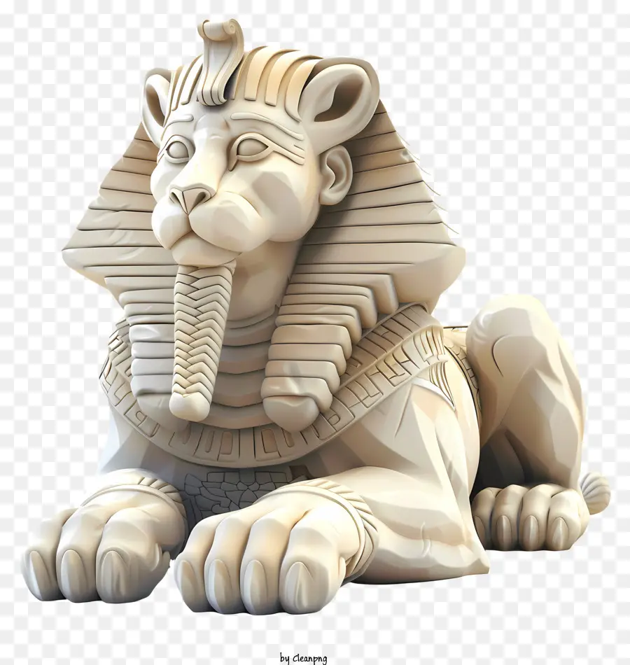 Egypte Sphinx，Statue De Lion Blanc PNG
