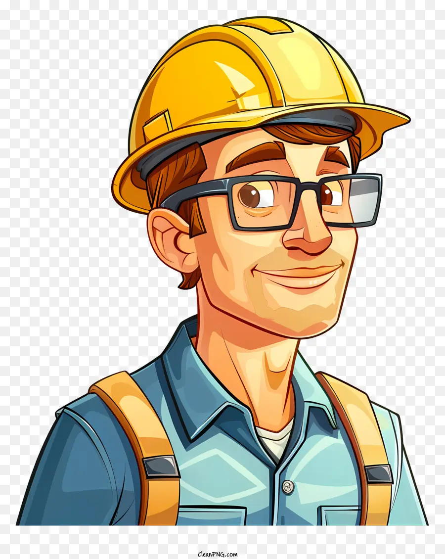 Dessin Animé Ingénieur，Chantier De Construction PNG