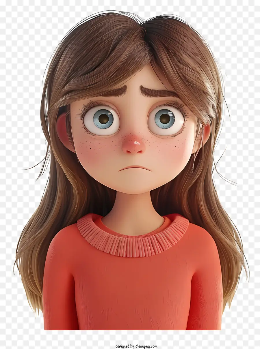 Dépression De Dessin Animé，Fille Triste PNG