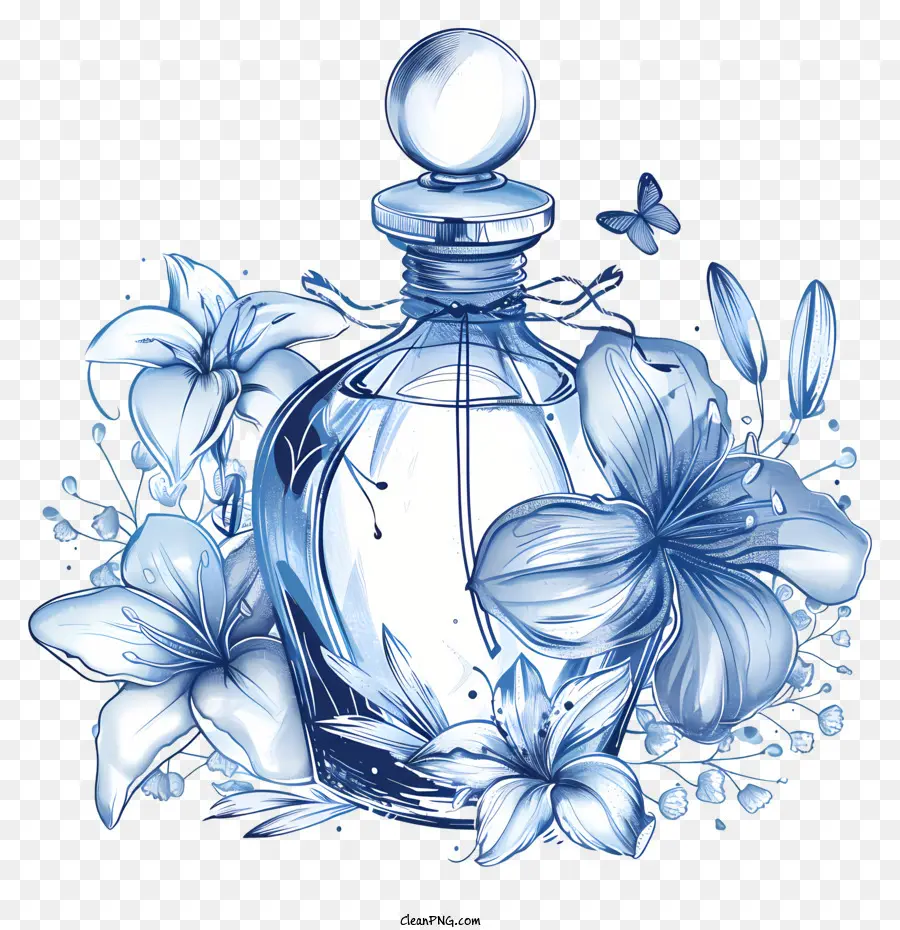Jour De Parfum，Bouteille Bleue PNG