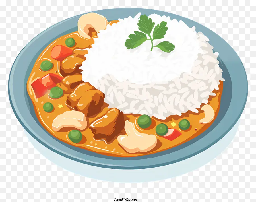 Curry Massaman，Riz Et Curry PNG