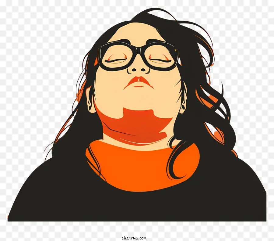 Dessin Animé Femme Obésité，Femme à Lunettes PNG