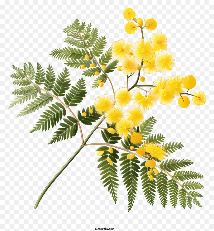 Des Fleurs De Mimosa，Mimosa Fleur PNG