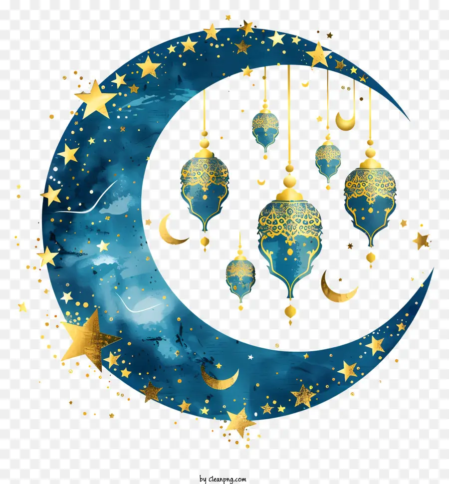 Le Mois De Ramadan，Croissant De Lune PNG