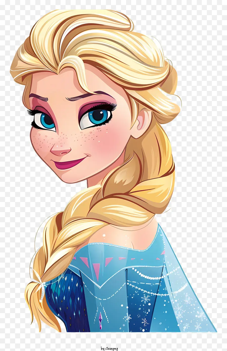 Princesse Elsa Gelée，Les Cheveux Blonds PNG