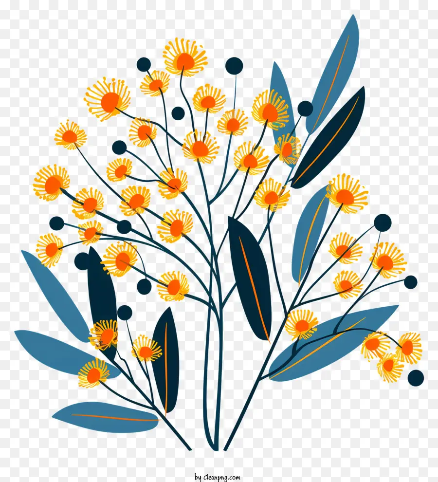 Des Fleurs De Mimosa，Arbre PNG