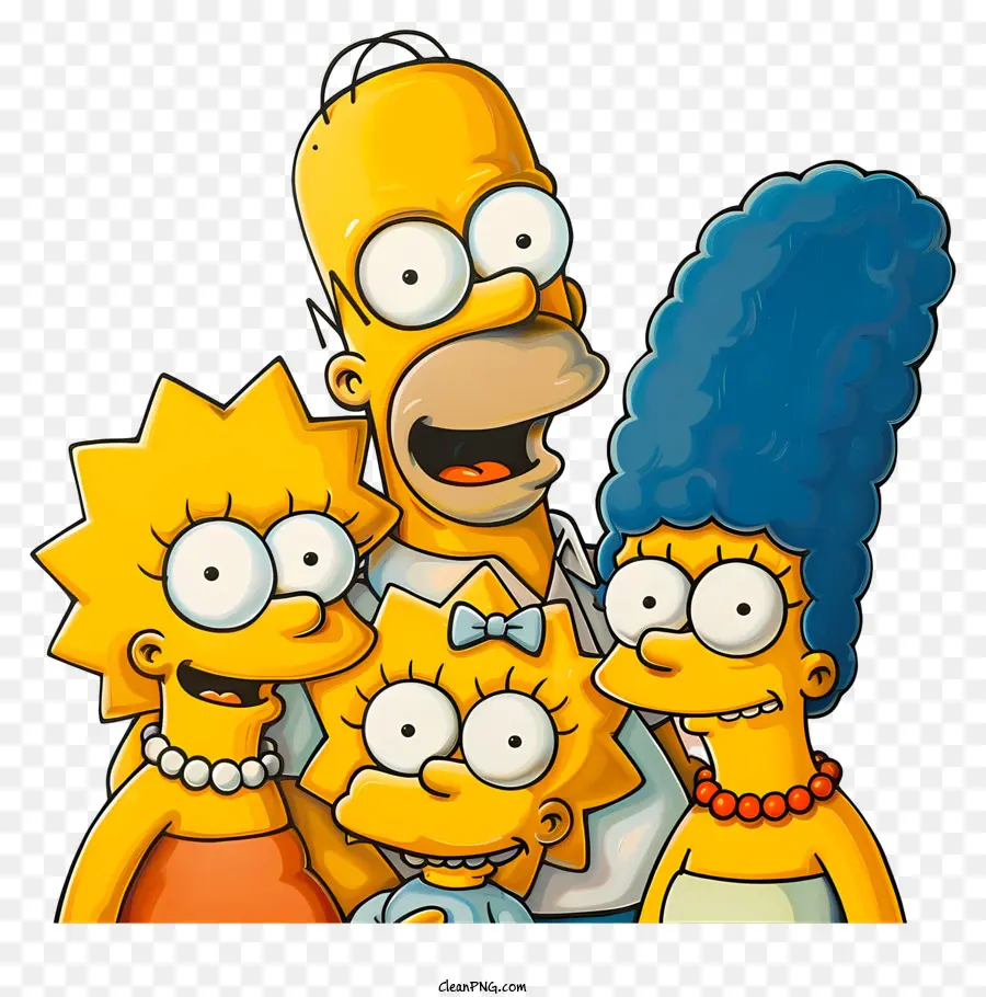 Les Simpson，Famille De Dessin Animé PNG