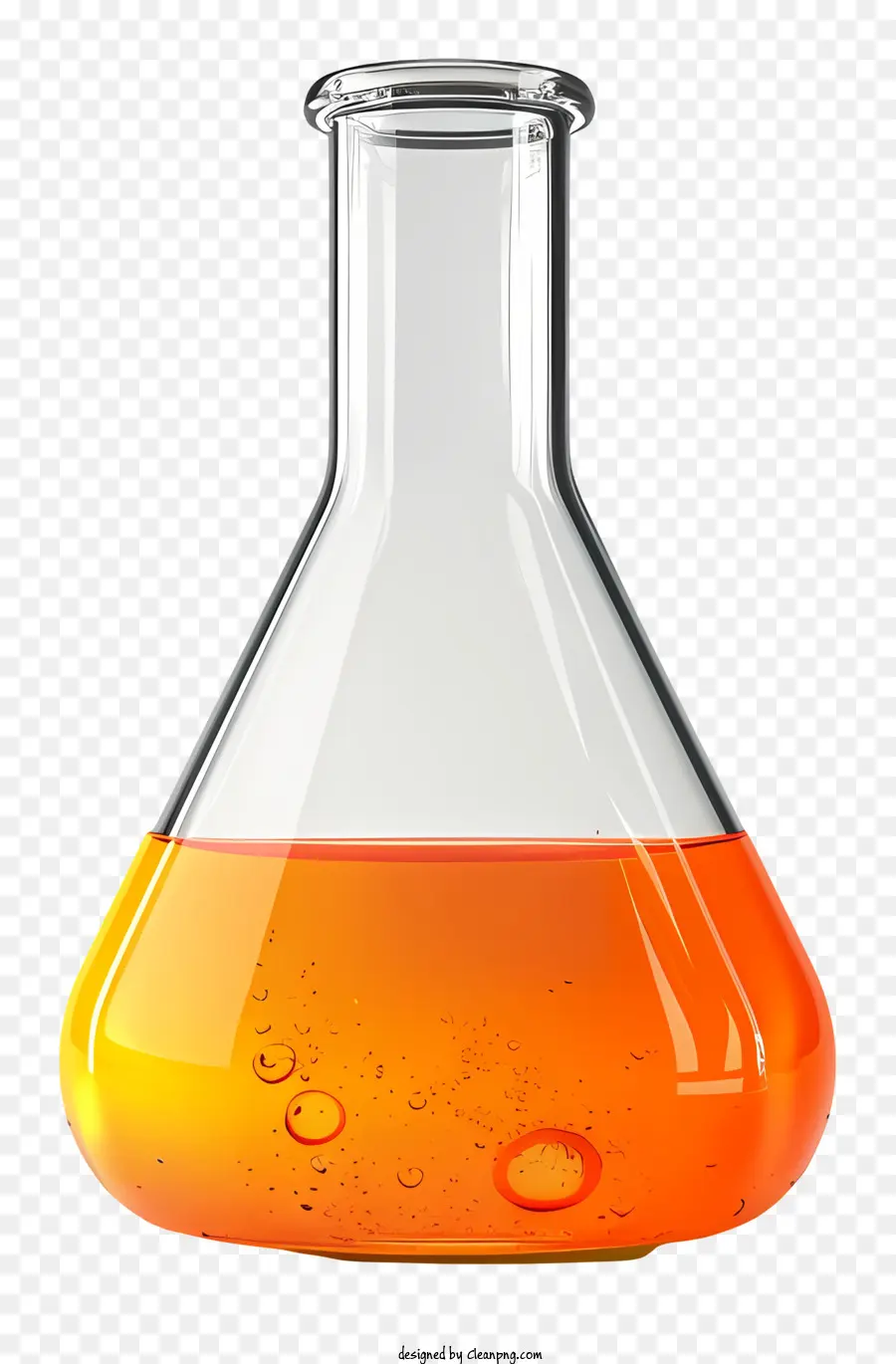 Flacon De Laboratoire，Liquide Orange PNG