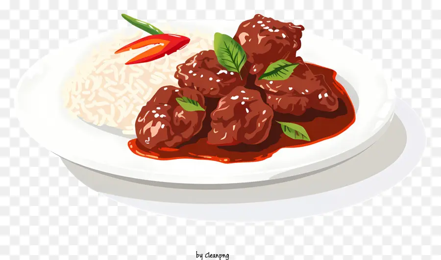 Rendang，La Viande PNG