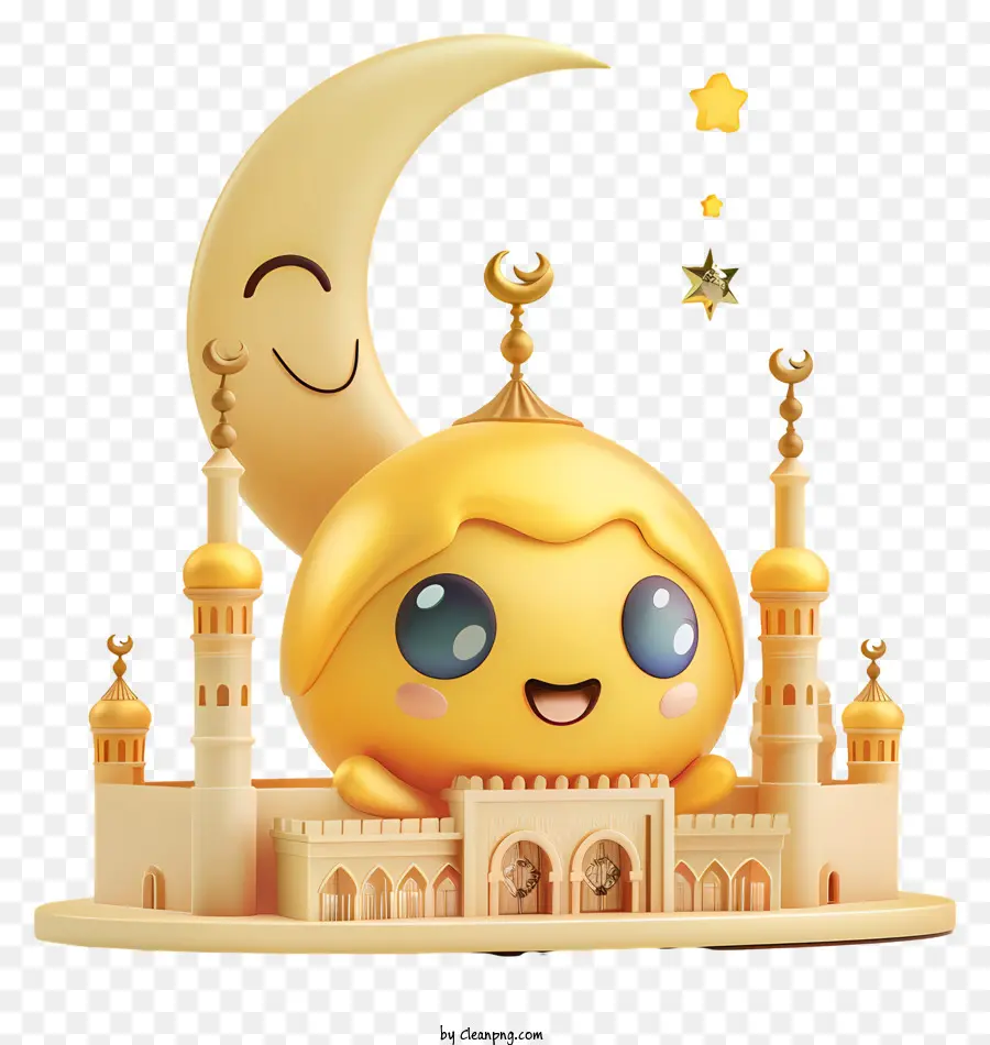 Le Mois De Ramadan，Dessin Animé De La Lune PNG