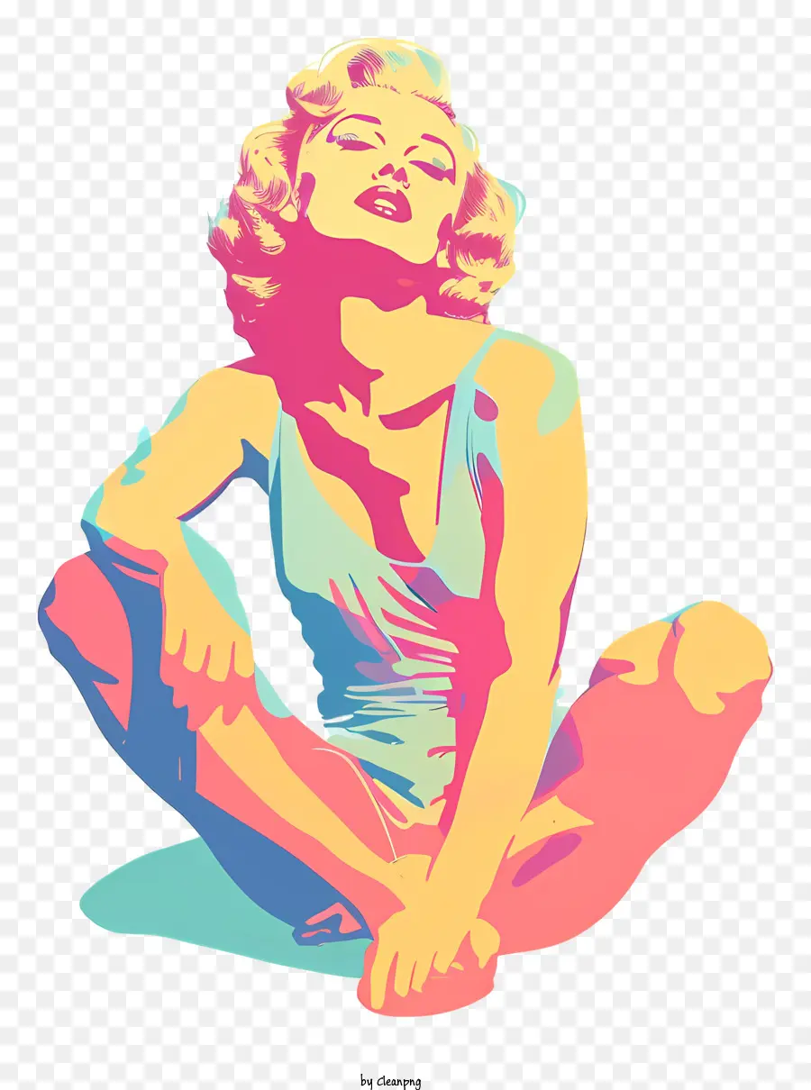 Marilyn Monroe，Femme Colorée PNG