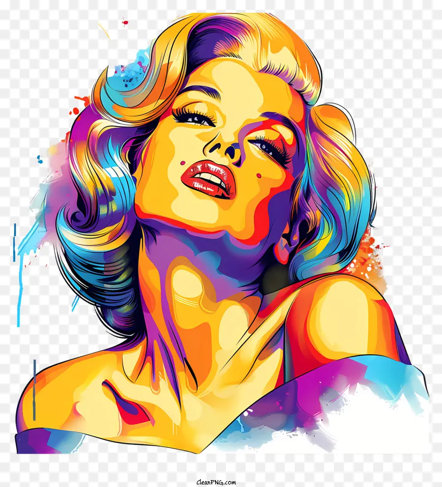 Marilyn Monroe，Mode Coloré PNG