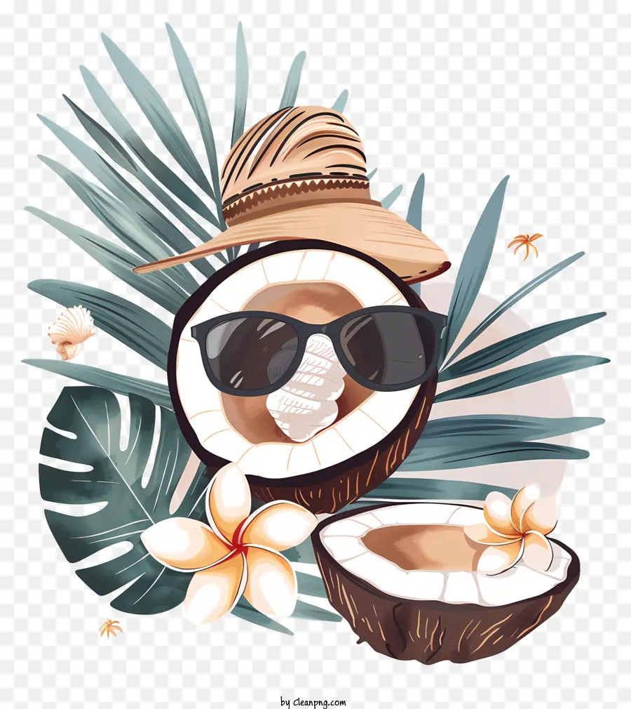 Été à La Noix De Coco，Noix De Coco PNG