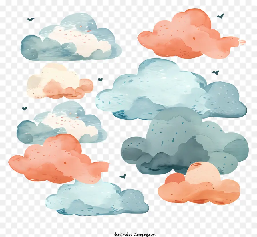 Nuage，Nuages ​​aquarelle PNG