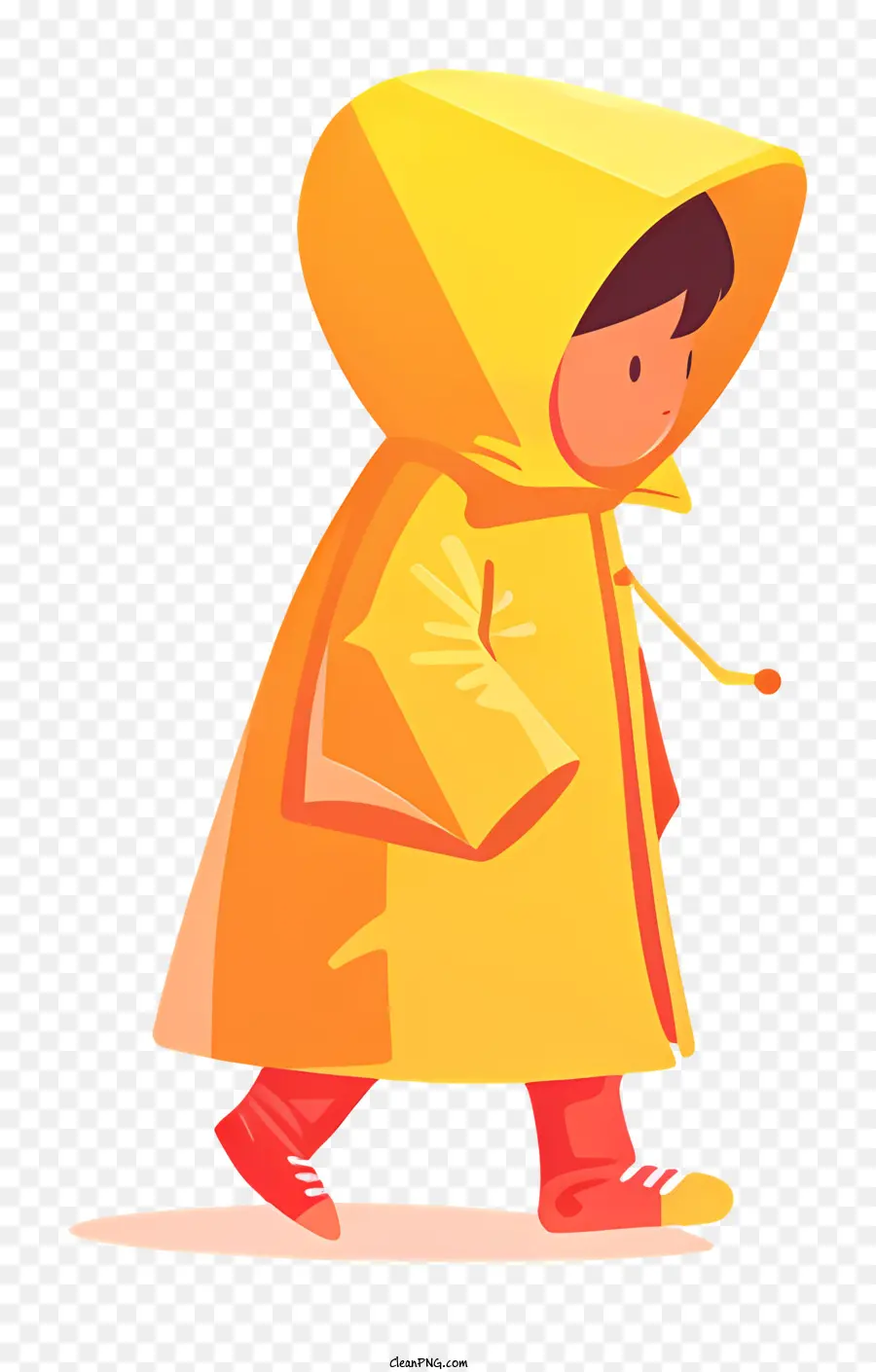 Petite Fille à Raincoat，Personnage De Dessin Animé PNG