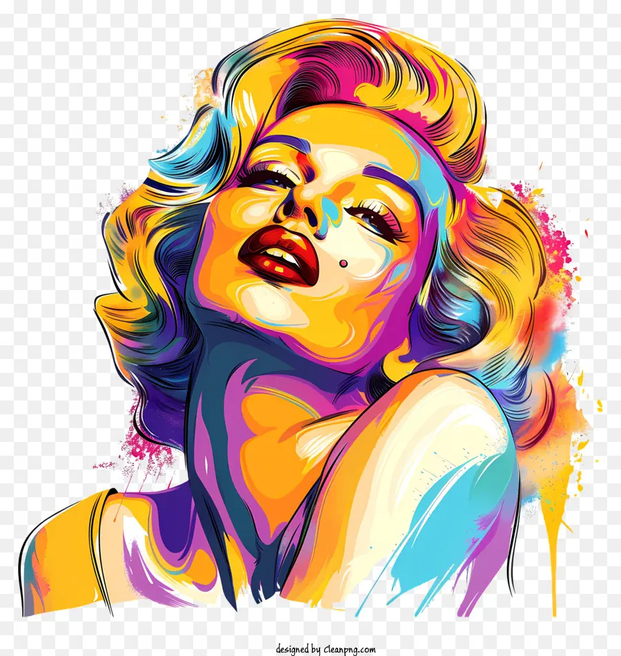 Marilyn Monroe，Coloré PNG