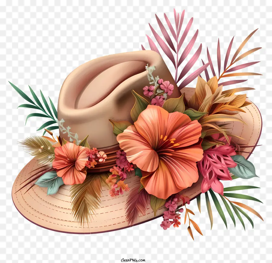 Boho，Chapeau Floral PNG
