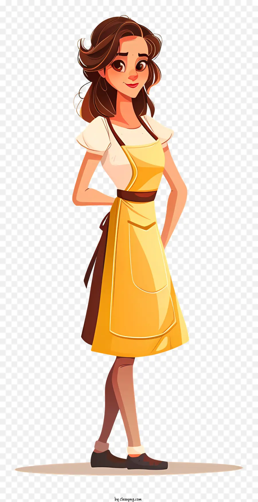 Dessin Animé Femme Cuisine，Femme En Tablier PNG