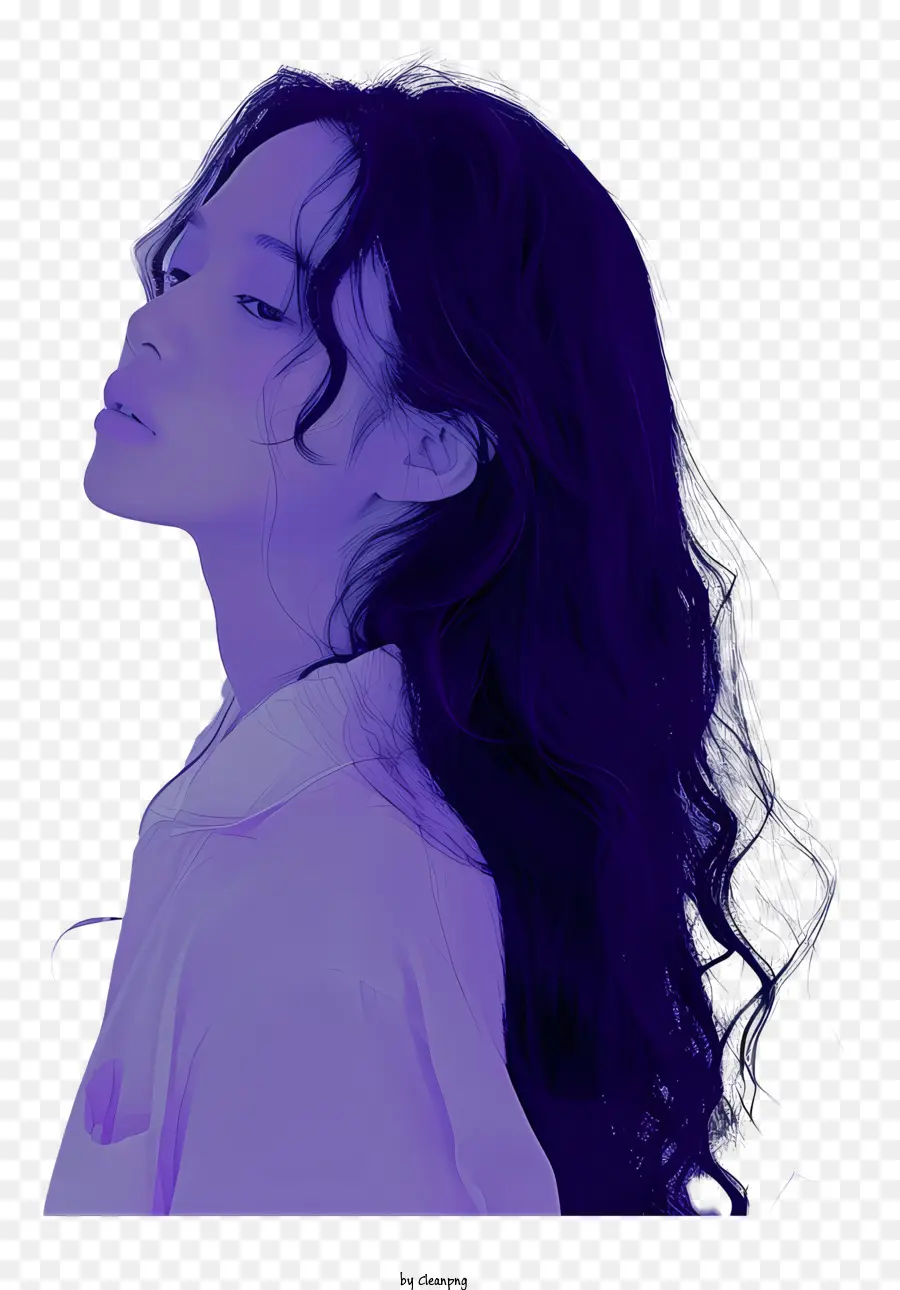 Fille，Femme Bleue PNG