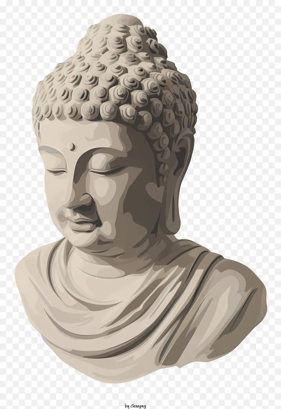 Bouddha，Bouddha Sculpture De La Tête De PNG