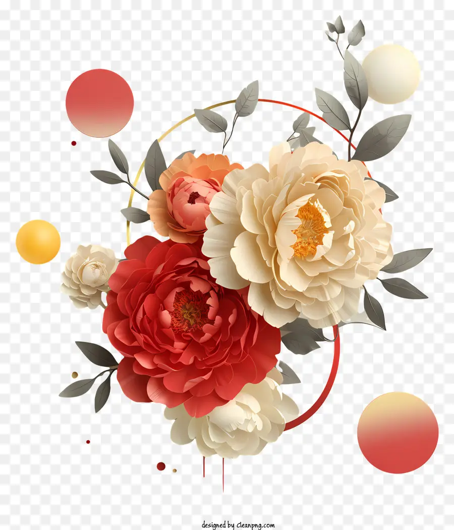 Arrangement De Fleurs De Pivoine，Fleurs PNG