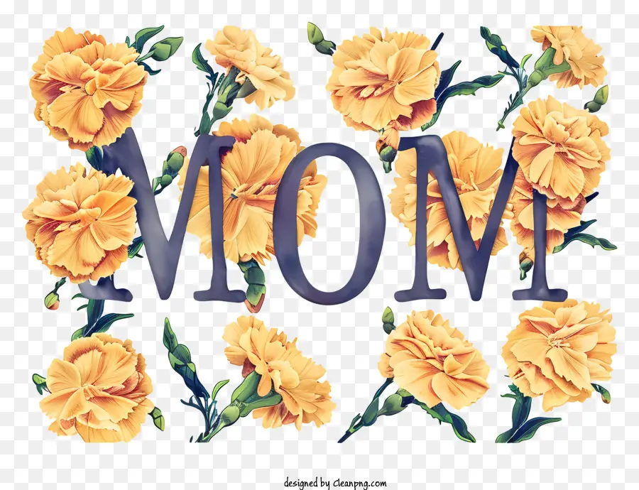 Maman Mot，Maman Avec Des Fleurs PNG