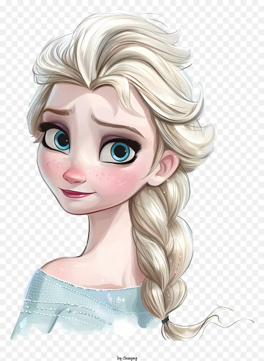 Princesse Elsa Congelée，Fille Blonde PNG