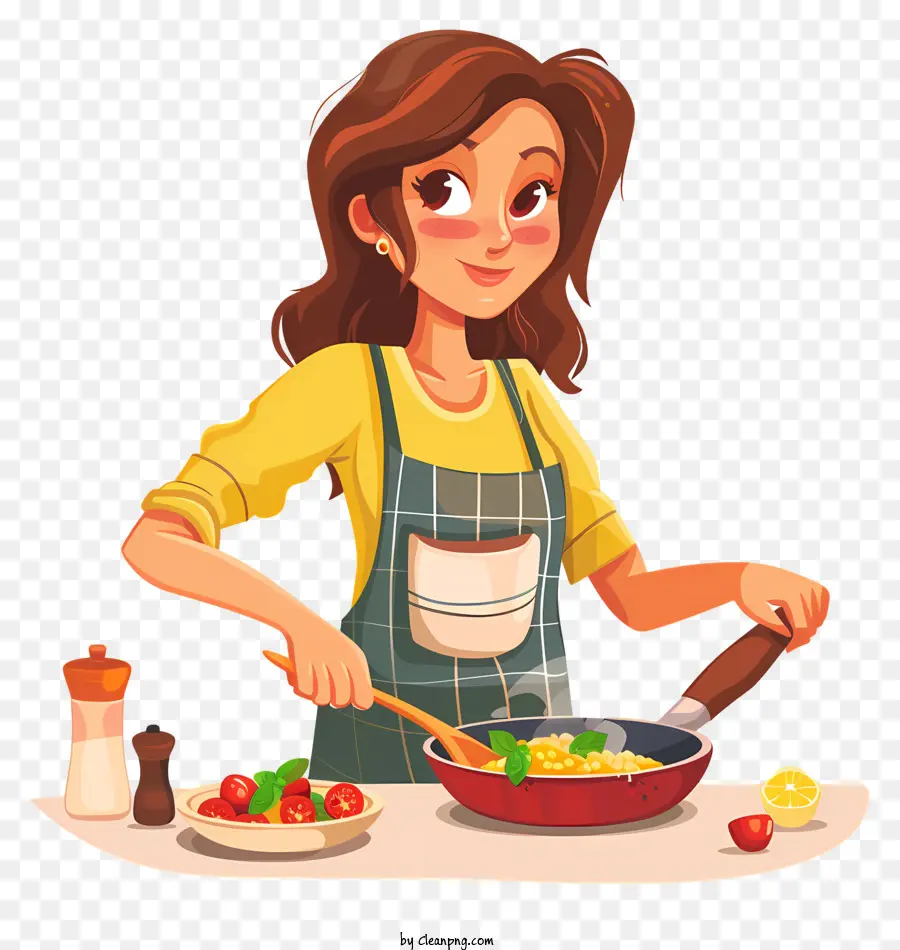 Dessin Animé Femme Cuisine，Femme De Cuisine PNG