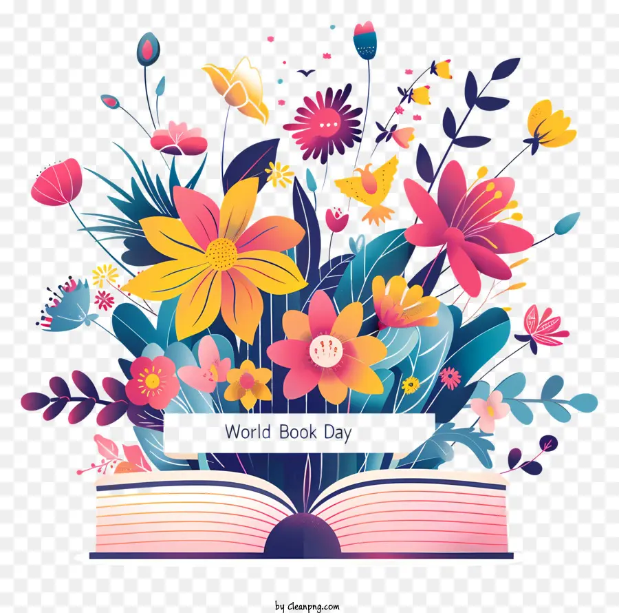 La Journée Mondiale Du Livre，Fleurs PNG