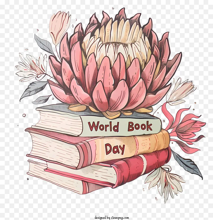 La Journée Mondiale Du Livre，Livre Bouquet PNG