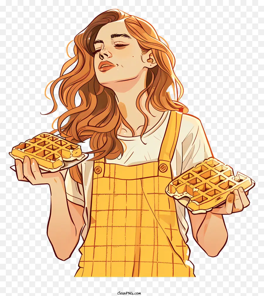 Waffle Jour，Femme PNG