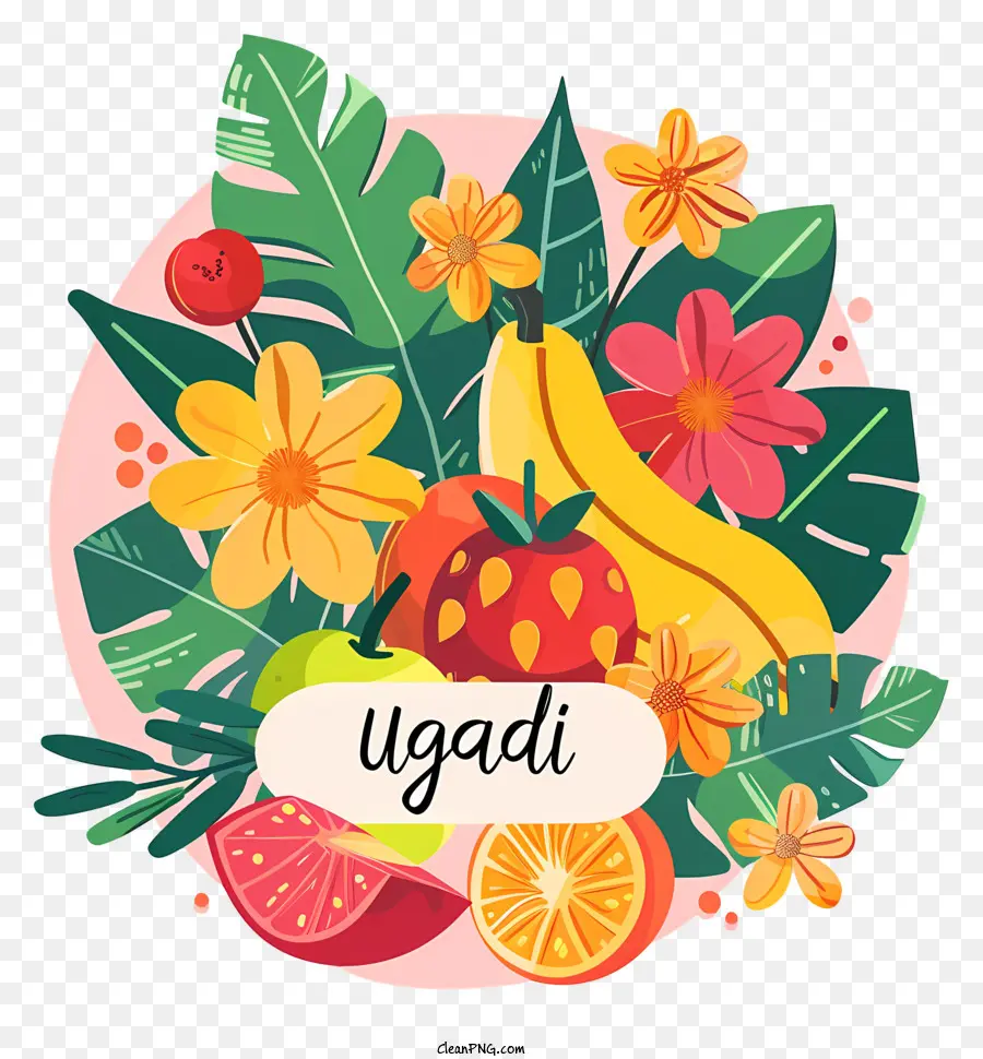 Joyeux Ougadi，Fruits Et Fleurs PNG