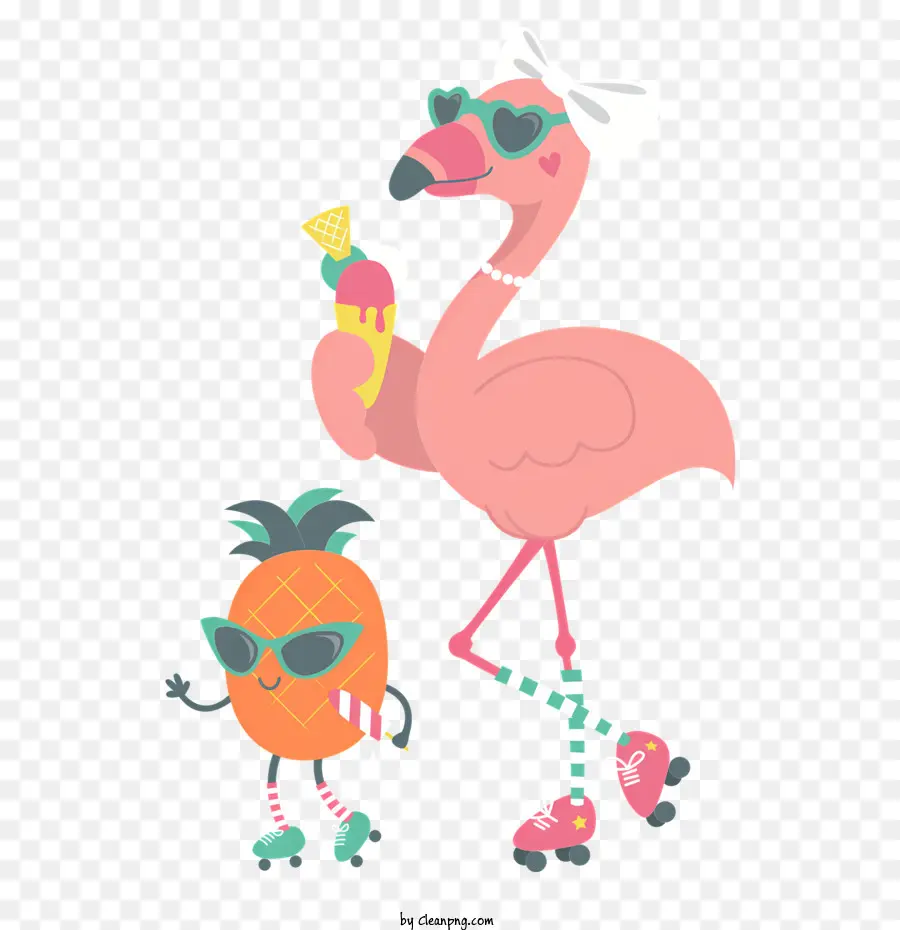 Flamant，Flamant Rose Et Ananas PNG